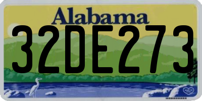 AL license plate 32DE273