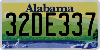 AL license plate 32DE337