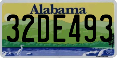 AL license plate 32DE493