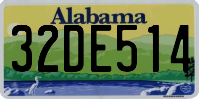 AL license plate 32DE514