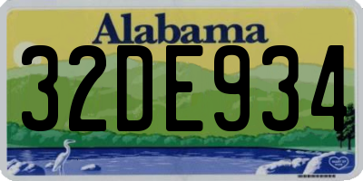 AL license plate 32DE934