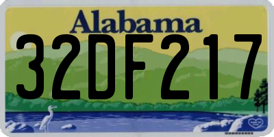 AL license plate 32DF217
