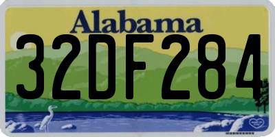 AL license plate 32DF284