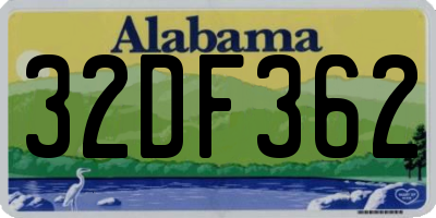AL license plate 32DF362