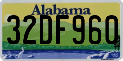 AL license plate 32DF960