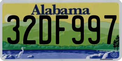 AL license plate 32DF997