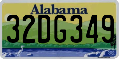 AL license plate 32DG349