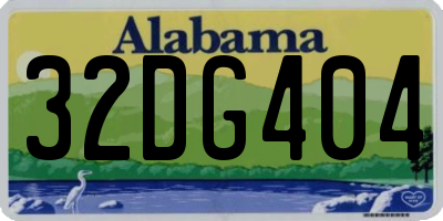AL license plate 32DG404