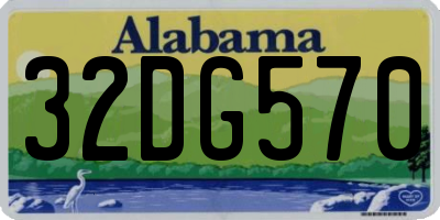AL license plate 32DG570