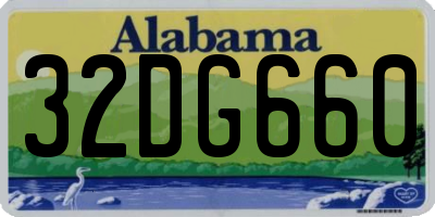 AL license plate 32DG660