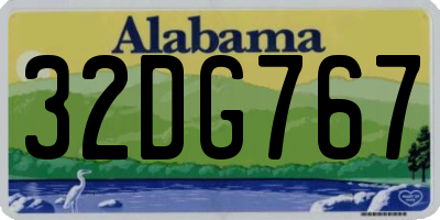 AL license plate 32DG767