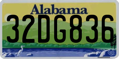 AL license plate 32DG836