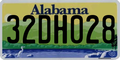 AL license plate 32DH028