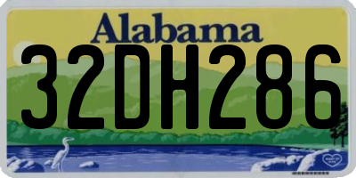AL license plate 32DH286