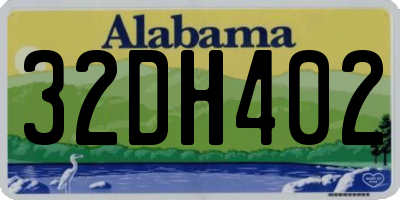 AL license plate 32DH402