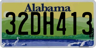AL license plate 32DH413
