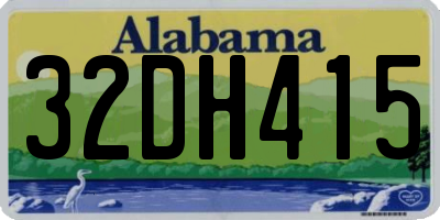 AL license plate 32DH415