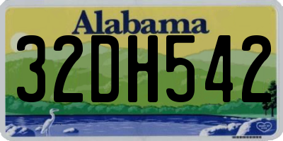 AL license plate 32DH542