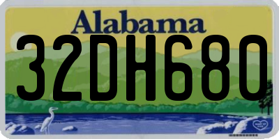 AL license plate 32DH680
