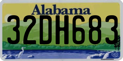 AL license plate 32DH683