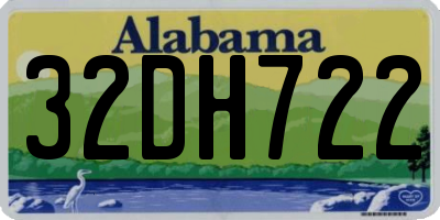 AL license plate 32DH722