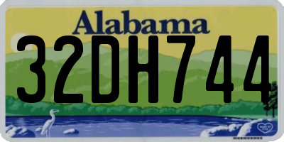 AL license plate 32DH744