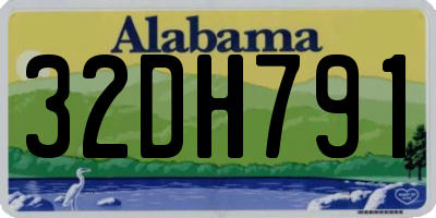 AL license plate 32DH791