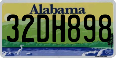 AL license plate 32DH898