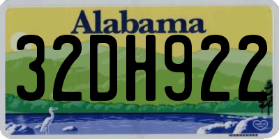 AL license plate 32DH922