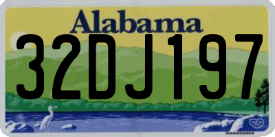 AL license plate 32DJ197
