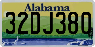 AL license plate 32DJ380