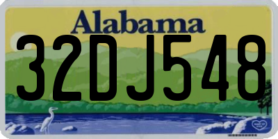 AL license plate 32DJ548