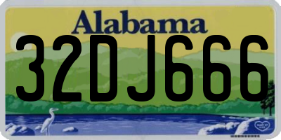 AL license plate 32DJ666