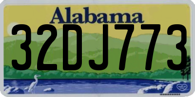 AL license plate 32DJ773