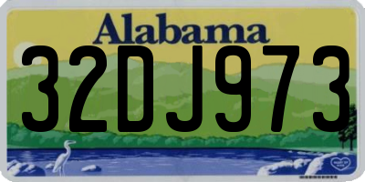 AL license plate 32DJ973