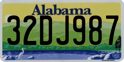 AL license plate 32DJ987