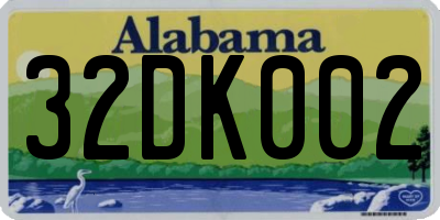 AL license plate 32DK002