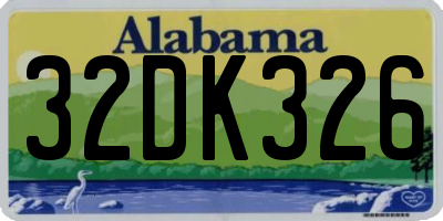 AL license plate 32DK326