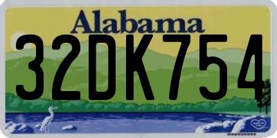 AL license plate 32DK754