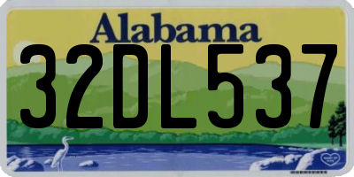 AL license plate 32DL537