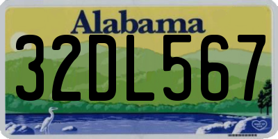 AL license plate 32DL567