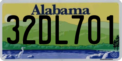 AL license plate 32DL701