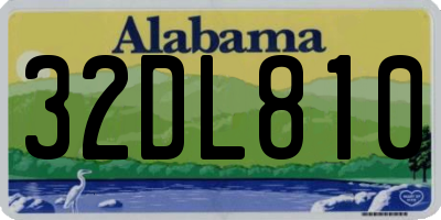 AL license plate 32DL810