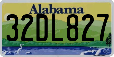 AL license plate 32DL827