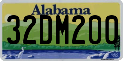 AL license plate 32DM200
