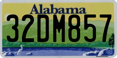 AL license plate 32DM857