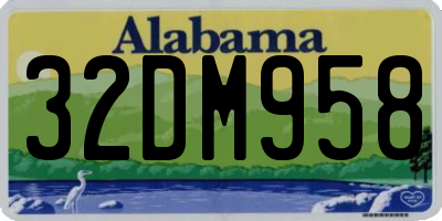 AL license plate 32DM958