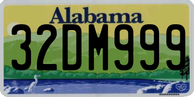 AL license plate 32DM999