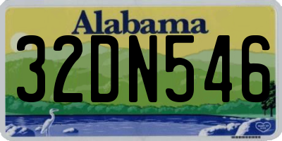 AL license plate 32DN546