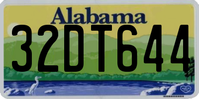 AL license plate 32DT644